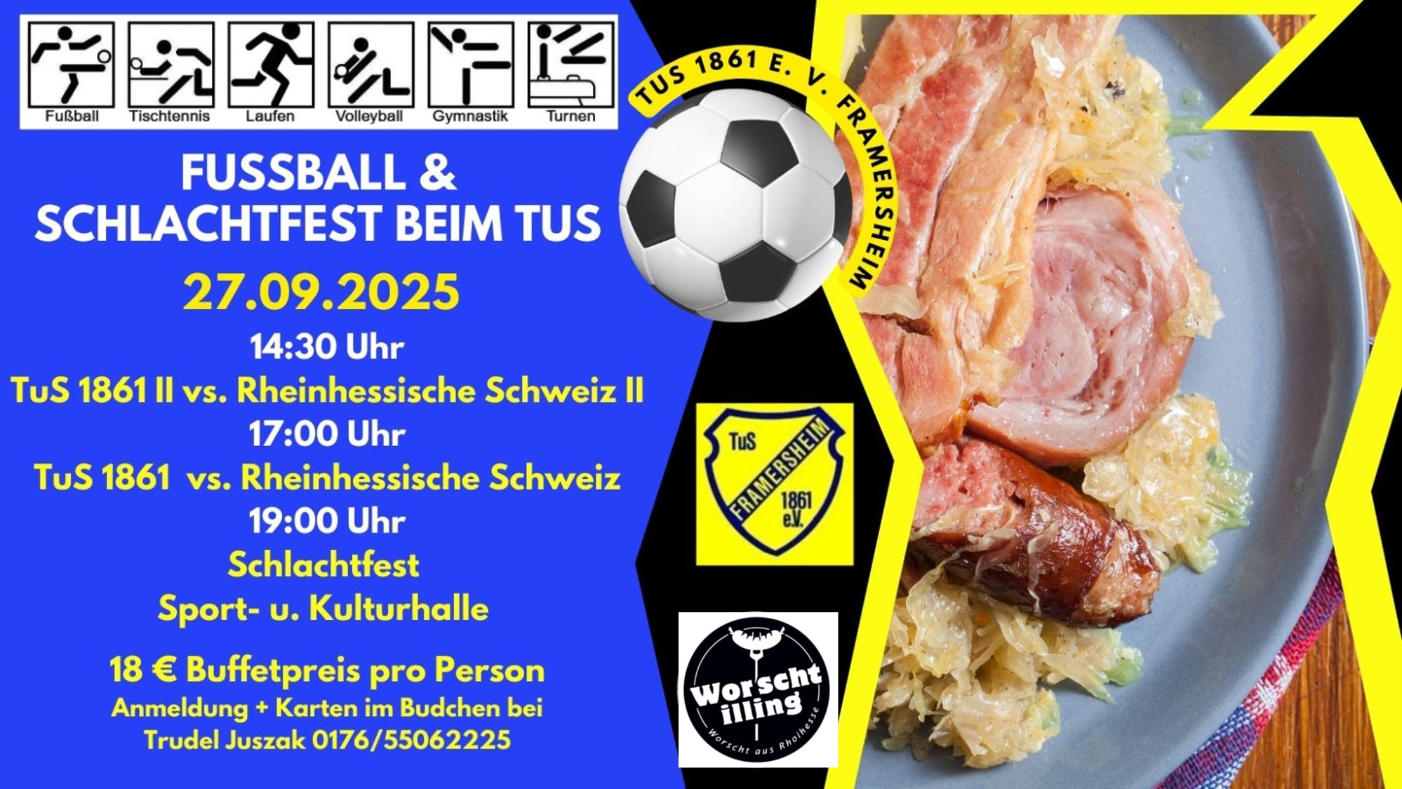 Fußball und Schlachtfest am 27.09.2025